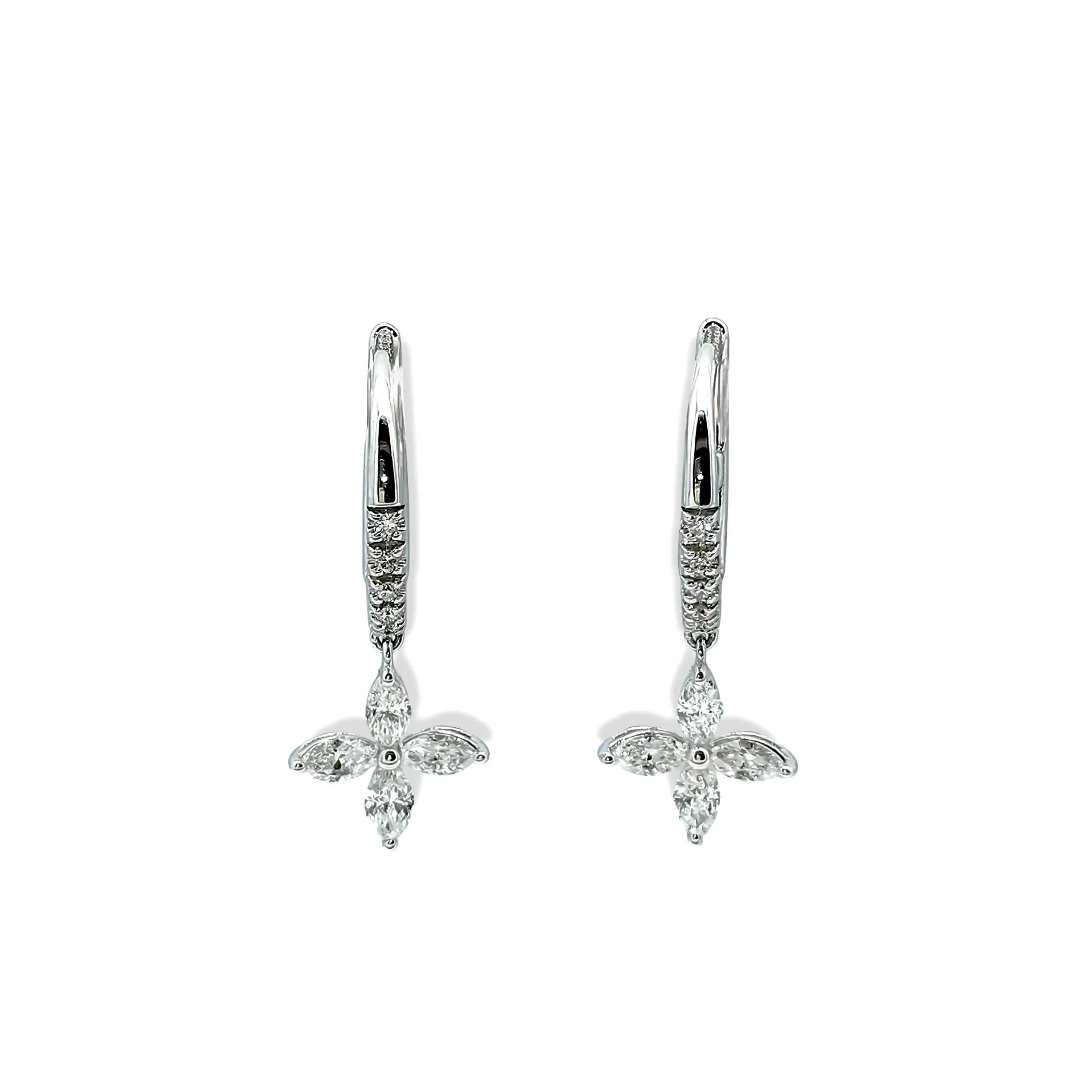 Orecchini in oro bianco con diamanti