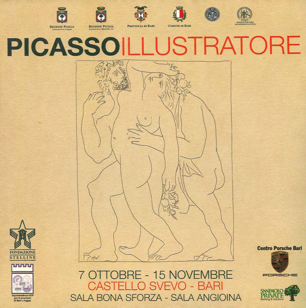 Mossa Gioiellieri Bari, esposizione dei gioielli durante la mostra di Picasso al Castello Svevo
